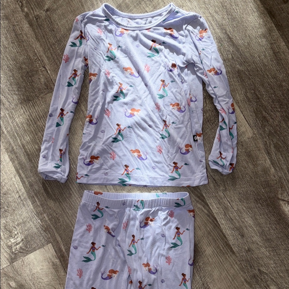 Kyte BABY mermaid bamboo Pajama Set 3T - Picture 3 of 7